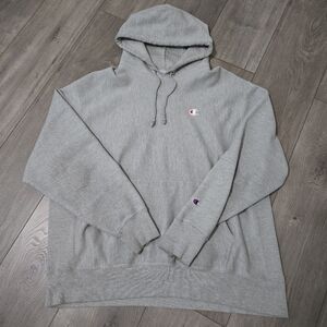 Y2k Champion Gray Reverse Weave Hoodie